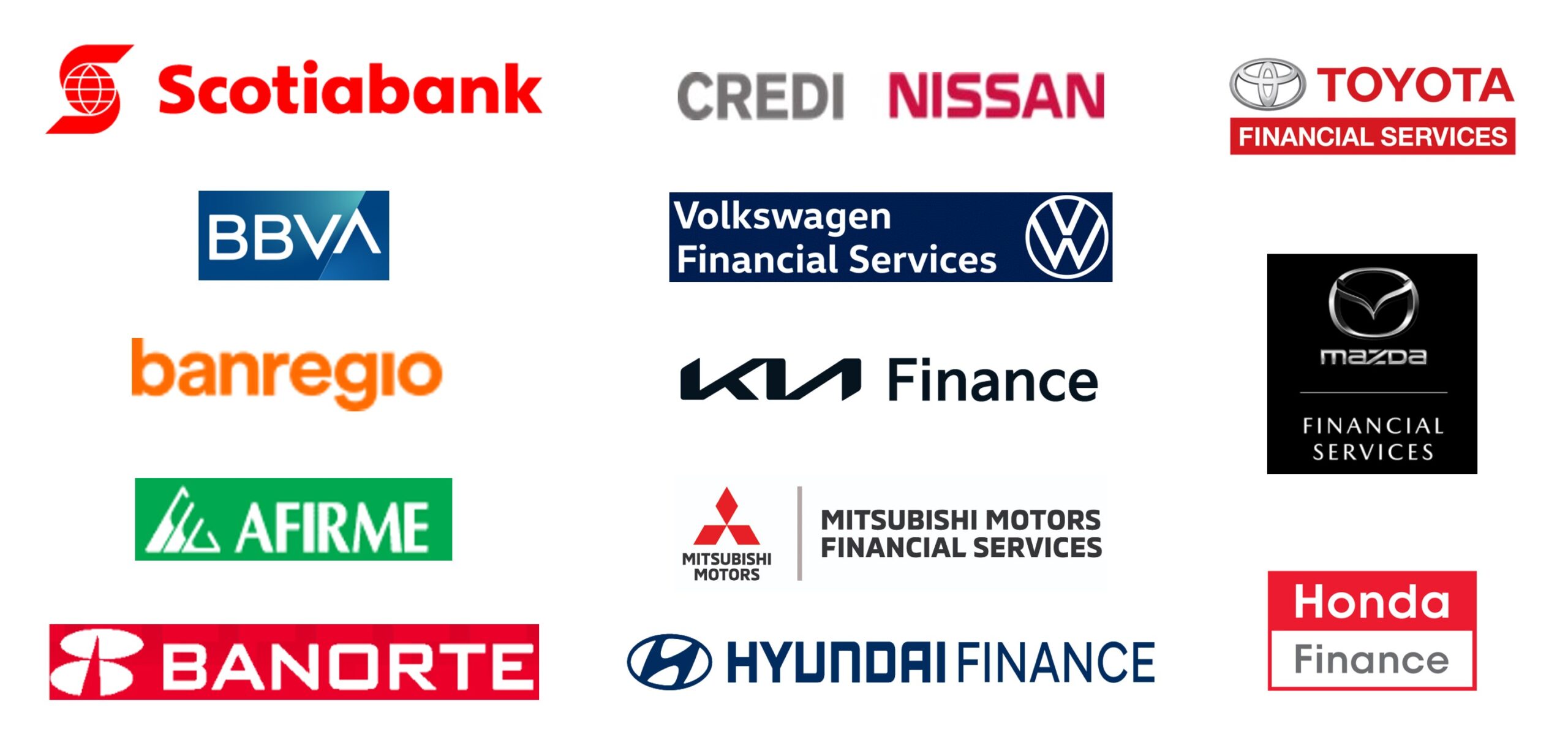 Logos Bancos Crédito auto arrenda